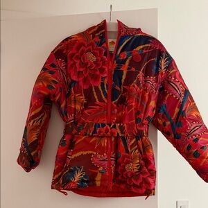 FARM Rio Red Floral Puffer Jacket